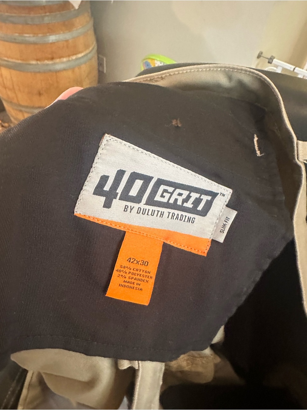 Duluth Trading Co 40 Grit Khaki/Tan Work pants size 42/30